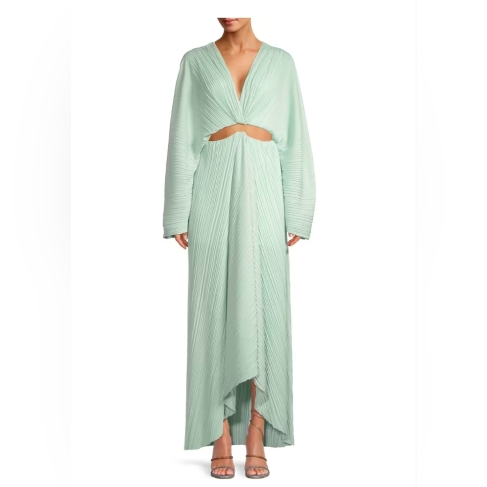 Significant Other Akila Plissé Cut-Out Maxi Dress Size 8